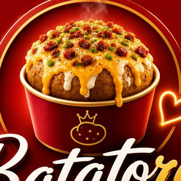 Batata recheada da Batato Rei sendo servida